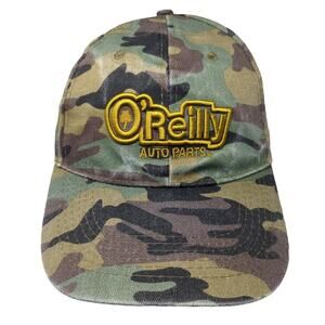 O'Reilly Auto Parts Baseball Cap Green Brown Black One Size Camo Strapback Hat